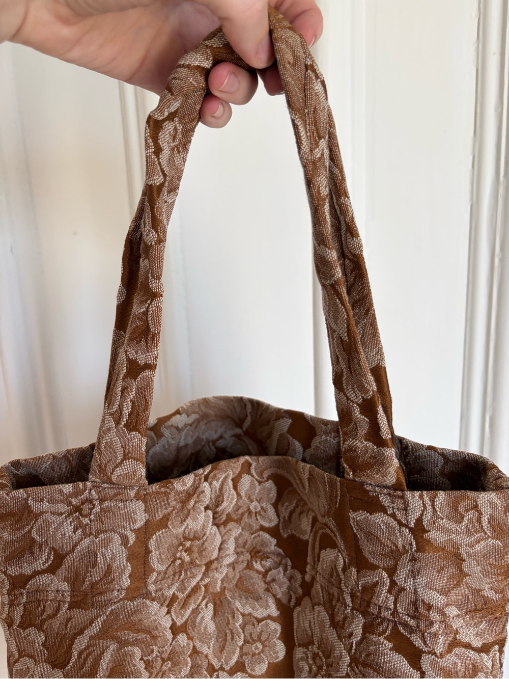 Handmade Tapestry Floral Tote Bag - Picture 8 of 8